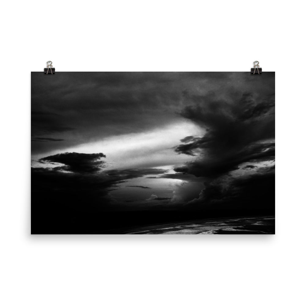 beach | brooding sky over north coast nsw, australia.
