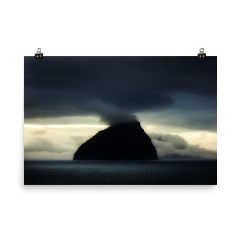 faroe islet | not a volcano. just a pesky cloudlet. on an islet. faroes.