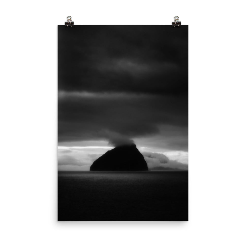 faroe islet | faroes. in black and white.
