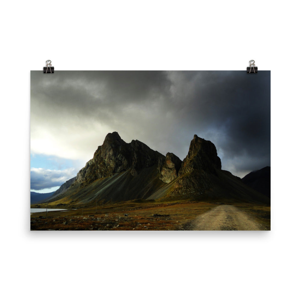 hills | iceland's east coast . road to the hills.
