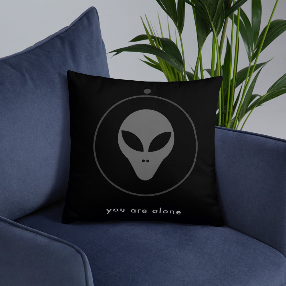 you are alone | Pillow black