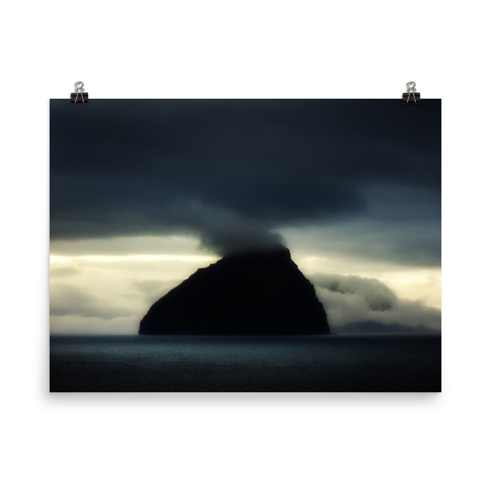 faroe islet | Not a volcano. Just a pesky cloudlet. On an islet. Faroes.