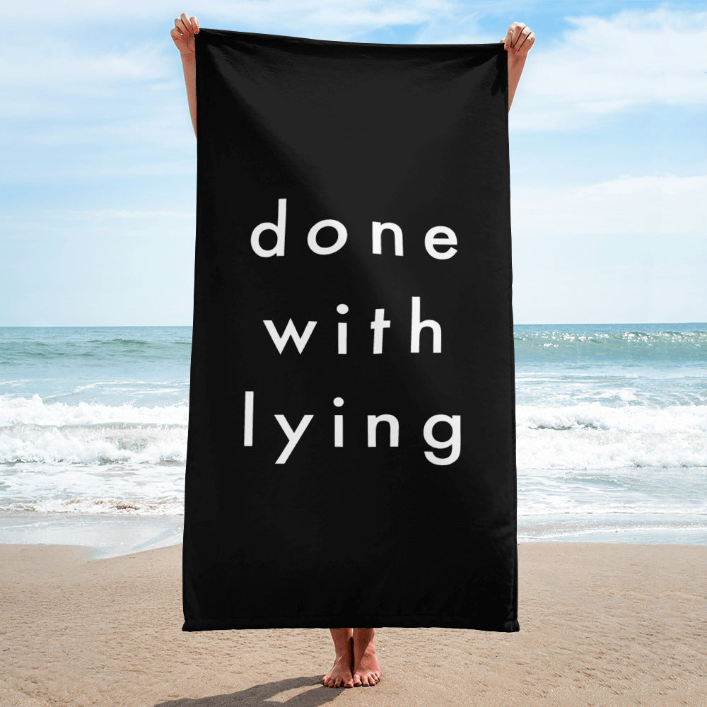 lying | Beach Towel