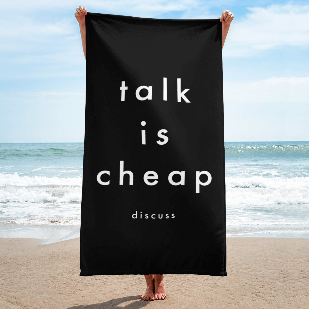 talk is cheap | Beach towel